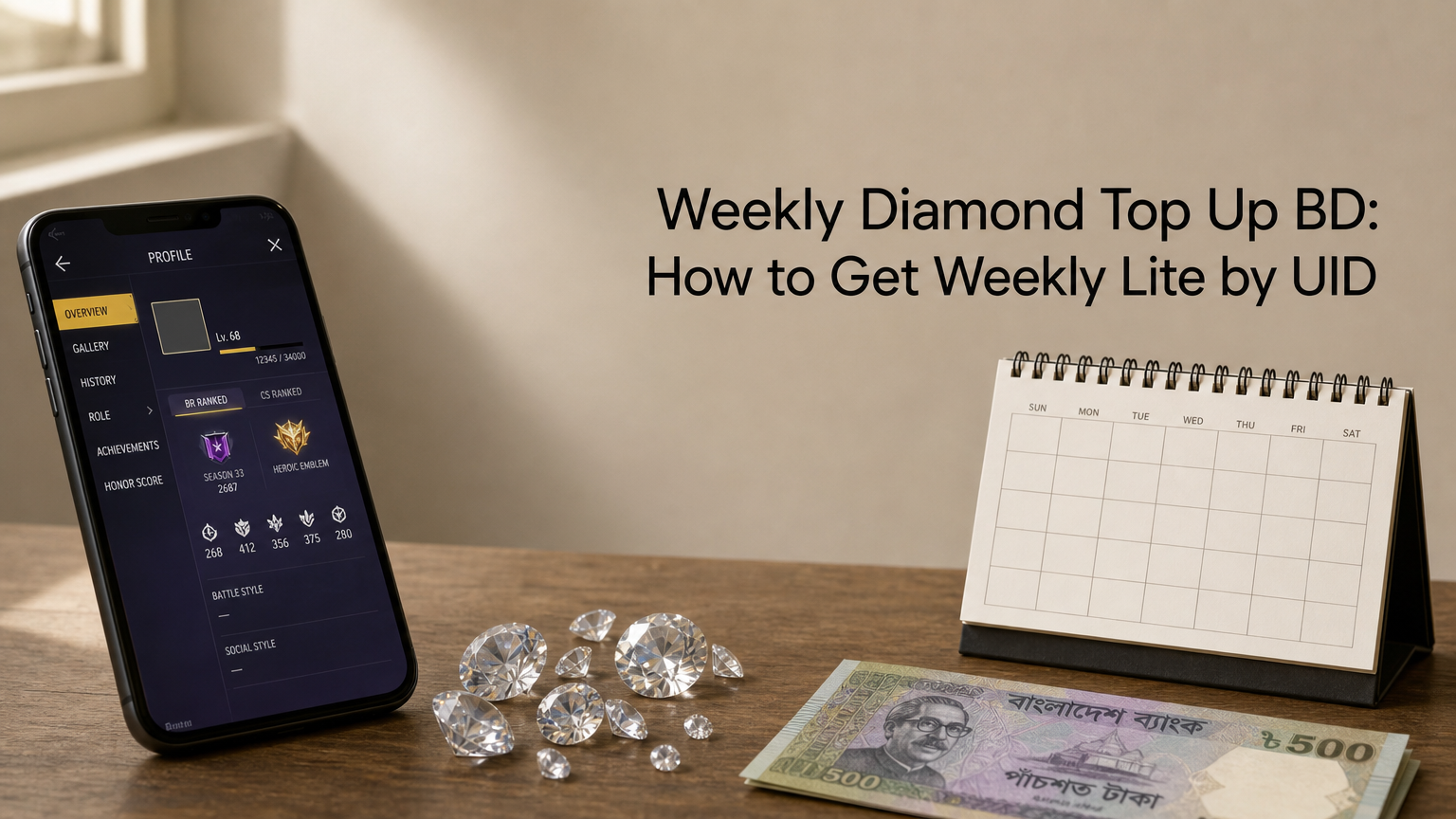 Weekly Diamond Top Up BD: How to Get Weekly Lite by UID